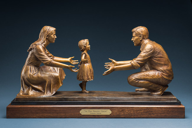 in the family circle maquette dennis smith sculpture